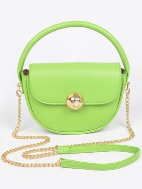Round Top Handle Clutch Bag